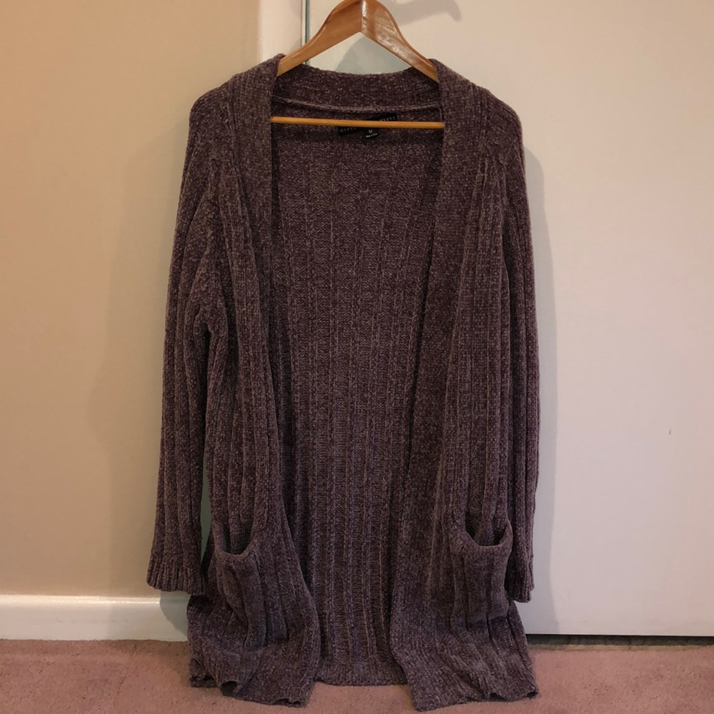 long chenille cardigan - barely worn!